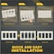 Faith 4-Gang Decorator Screwless Wall Plates, Fits GFCI, USB Recep, Dimmers, Light Controls, Light Almond SWP4-LA-01 - alternate 6